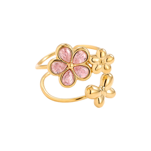 Ring pink flower